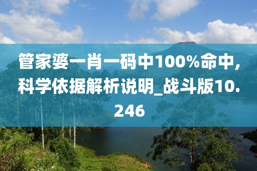 管家婆一肖一码中100%命中,科学依据解析说明_战斗版10.246