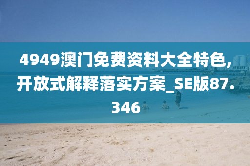 4949澳门免费资料大全特色,开放式解释落实方案_SE版87.346