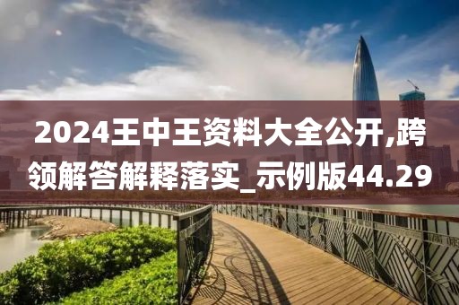 2024王中王资料大全公开,跨领解答解释落实_示例版44.29