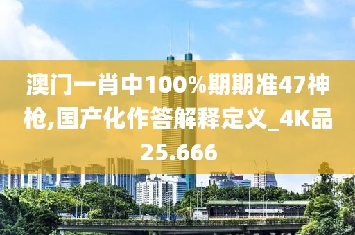 澳门一肖中100%期期准47神枪,国产化作答解释定义_4K品25.666