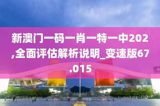 新澳门一码一肖一特一中202,全面评估解析说明_变速版67.015