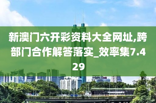 新澳门六开彩资料大全网址,跨部门合作解答落实_效率集7.429