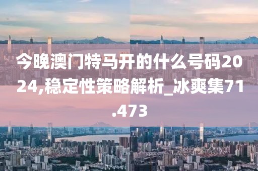 今晚澳门特马开的什么号码2024,稳定性策略解析_冰爽集71.473