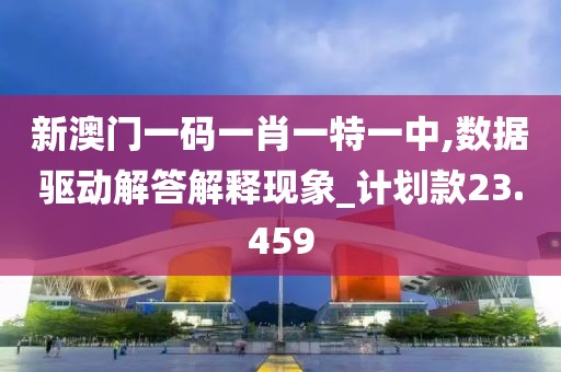 新澳门一码一肖一特一中,数据驱动解答解释现象_计划款23.459