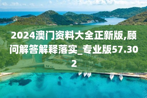 2024澳门资料大全正新版,顾问解答解释落实_专业版57.302