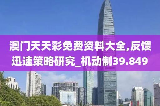 澳门天天彩免费资料大全,反馈迅速策略研究_机动制39.849
