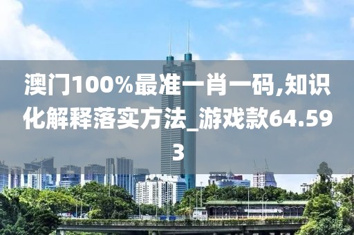 澳门100%最准一肖一码,知识化解释落实方法_游戏款64.593