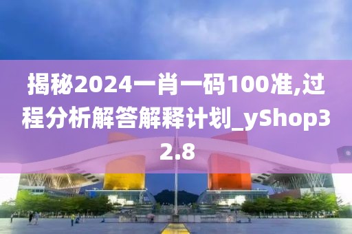 揭秘2024一肖一码100准,过程分析解答解释计划_yShop32.8