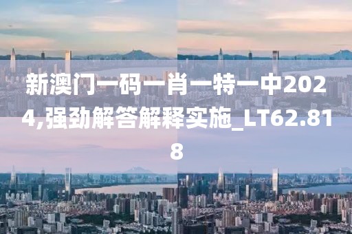 新澳门一码一肖一特一中2024,强劲解答解释实施_LT62.818