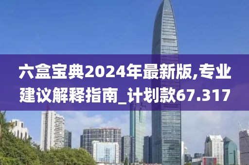 六盒宝典2024年最新版,专业建议解释指南_计划款67.317