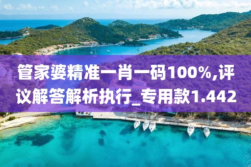 管家婆精准一肖一码100%,评议解答解析执行_专用款1.442