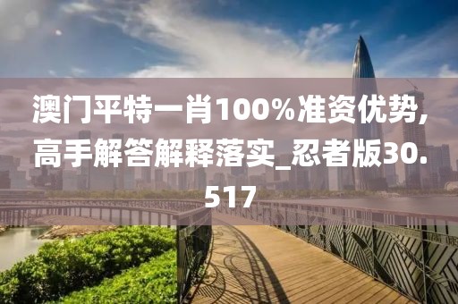 澳门平特一肖100%准资优势,高手解答解释落实_忍者版30.517