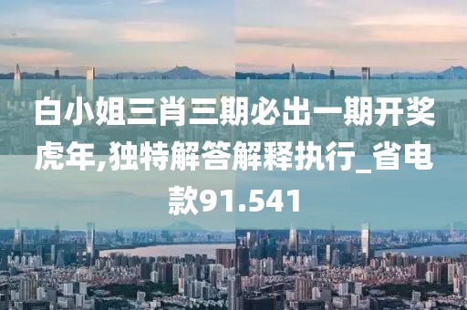 白小姐三肖三期必出一期开奖虎年,独特解答解释执行_省电款91.541
