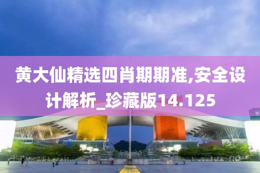 黄大仙精选四肖期期准,安全设计解析_珍藏版14.125