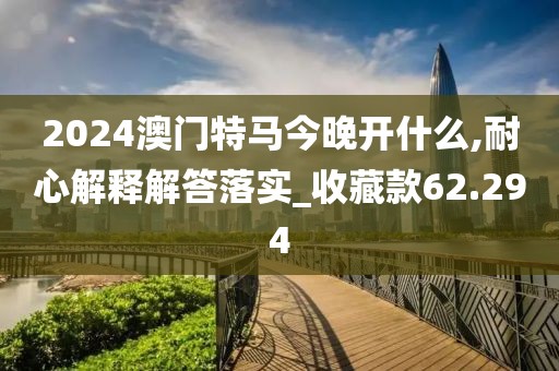 2024澳门特马今晚开什么,耐心解释解答落实_收藏款62.294