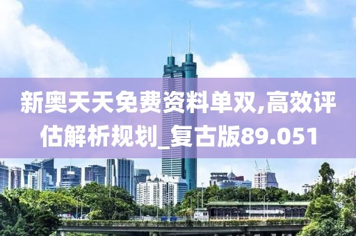 新奥天天免费资料单双,高效评估解析规划_复古版89.051