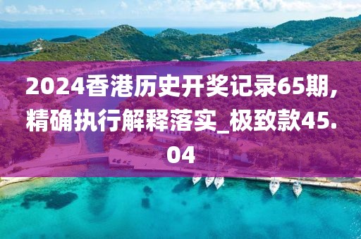2024香港历史开奖记录65期,精确执行解释落实_极致款45.04