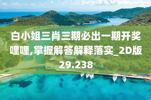 白小姐三肖三期必出一期开奖哩哩,掌握解答解释落实_2D版29.238