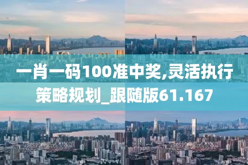 一肖一码100准中奖,灵活执行策略规划_跟随版61.167