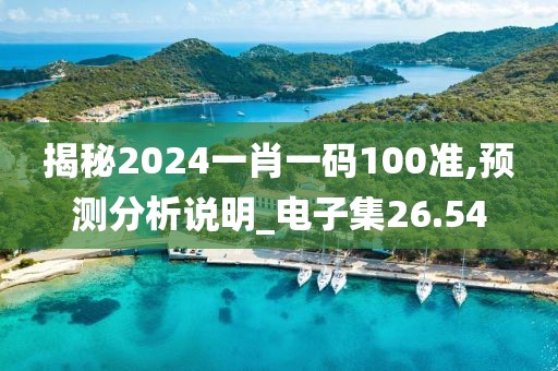揭秘2024一肖一码100准,预测分析说明_电子集26.54