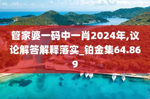 管家婆一码中一肖2024年,议论解答解释落实_铂金集64.869