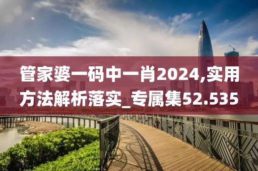 管家婆一码中一肖2024,实用方法解析落实_专属集52.535