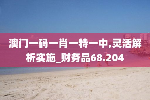 澳门一码一肖一特一中,灵活解析实施_财务品68.204