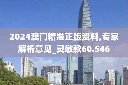 2024澳门精准正版资料,专家解析意见_灵敏款60.546