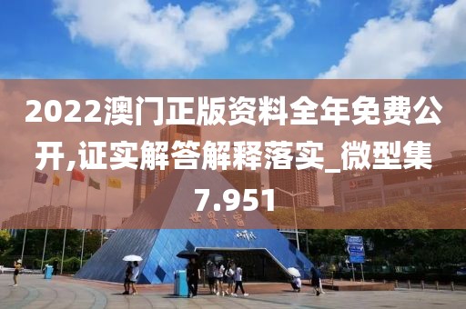 2022澳门正版资料全年免费公开,证实解答解释落实_微型集7.951
