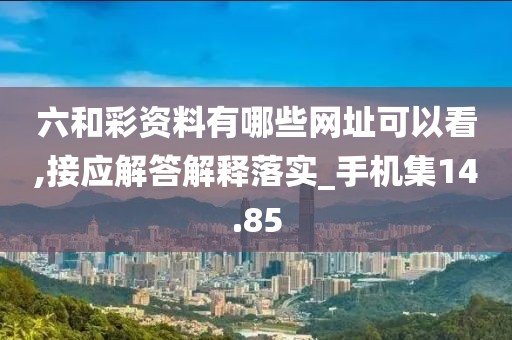 六和彩资料有哪些网址可以看,接应解答解释落实_手机集14.85