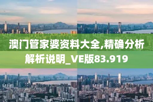 澳门管家婆资料大全,精确分析解析说明_VE版83.919