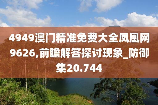 4949澳门精准免费大全凤凰网9626,前瞻解答探讨现象_防御集20.744