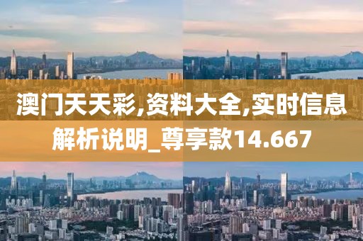澳门天天彩,资料大全,实时信息解析说明_尊享款14.667