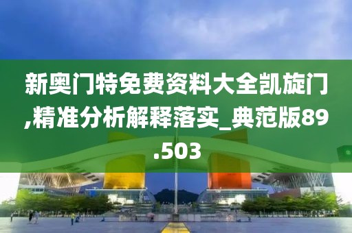 新奥门特免费资料大全凯旋门,精准分析解释落实_典范版89.503