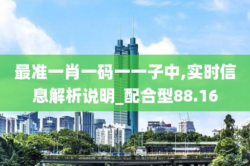 最准一肖一码一一子中,实时信息解析说明_配合型88.16