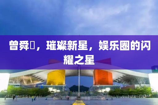 曾舜晞，璀璨新星，娱乐圈的闪耀之星