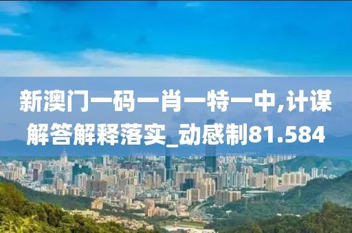 新澳门一码一肖一特一中,计谋解答解释落实_动感制81.584
