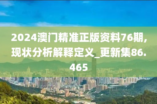 2024澳门精准正版资料76期,现状分析解释定义_更新集86.465
