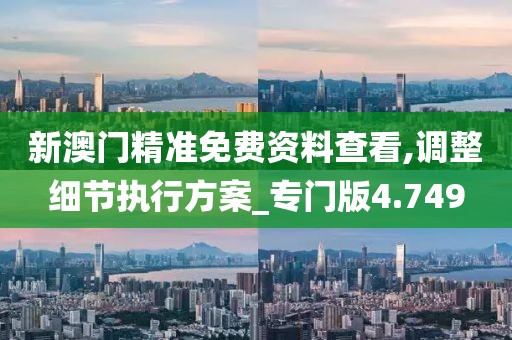 新澳门精准免费资料查看,调整细节执行方案_专门版4.749