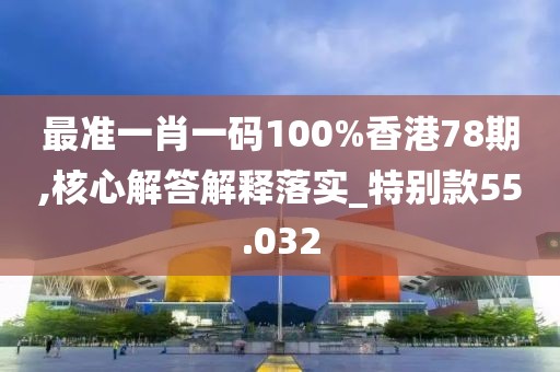 最准一肖一码100%香港78期,核心解答解释落实_特别款55.032