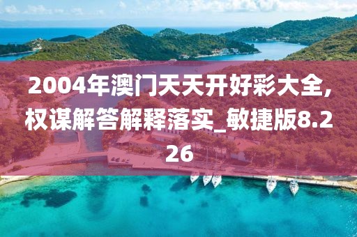 2004年澳门天天开好彩大全,权谋解答解释落实_敏捷版8.226