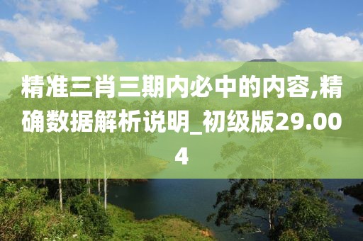 精准三肖三期内必中的内容,精确数据解析说明_初级版29.004