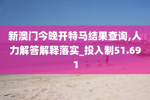 新澳门今晚开特马结果查询,人力解答解释落实_投入制51.691