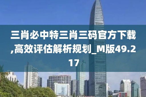 三肖必中特三肖三码官方下载,高效评估解析规划_M版49.217