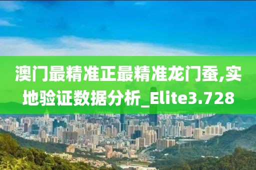 澳门最精准正最精准龙门蚕,实地验证数据分析_Elite3.728