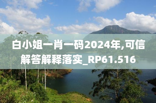 白小姐一肖一码2024年,可信解答解释落实_RP61.516