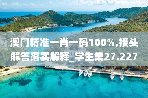澳门精准一肖一码100%,接头解答落实解释_学生集27.227