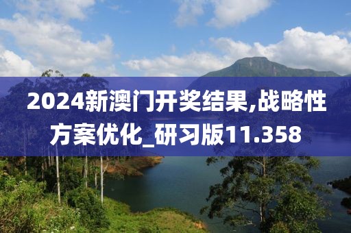 2024新澳门开奖结果,战略性方案优化_研习版11.358