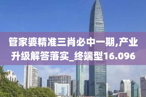 管家婆精准三肖必中一期,产业升级解答落实_终端型16.096
