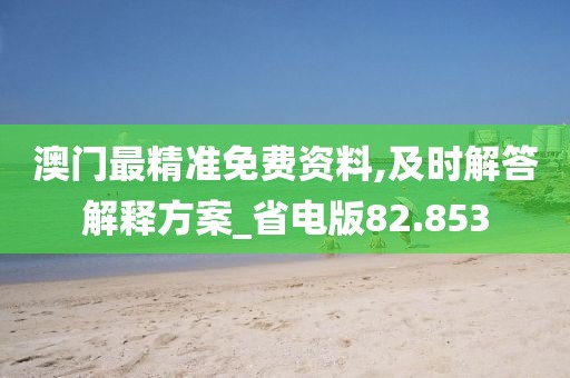 澳门最精准免费资料,及时解答解释方案_省电版82.853